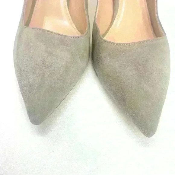 M.M.Lafleur Pumps High Heel Vanessa Womens EU 38 Suede Leather Taupe Career EUC - Picture 3 of 11